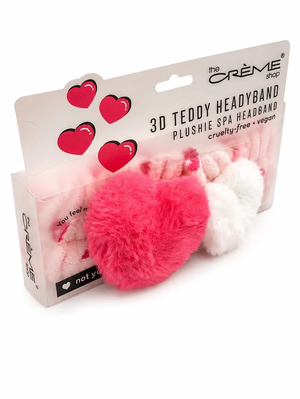 NEW 💕 The Crème Shop 3D Teddy Headyband™ – “Not Your Baby” Hearts